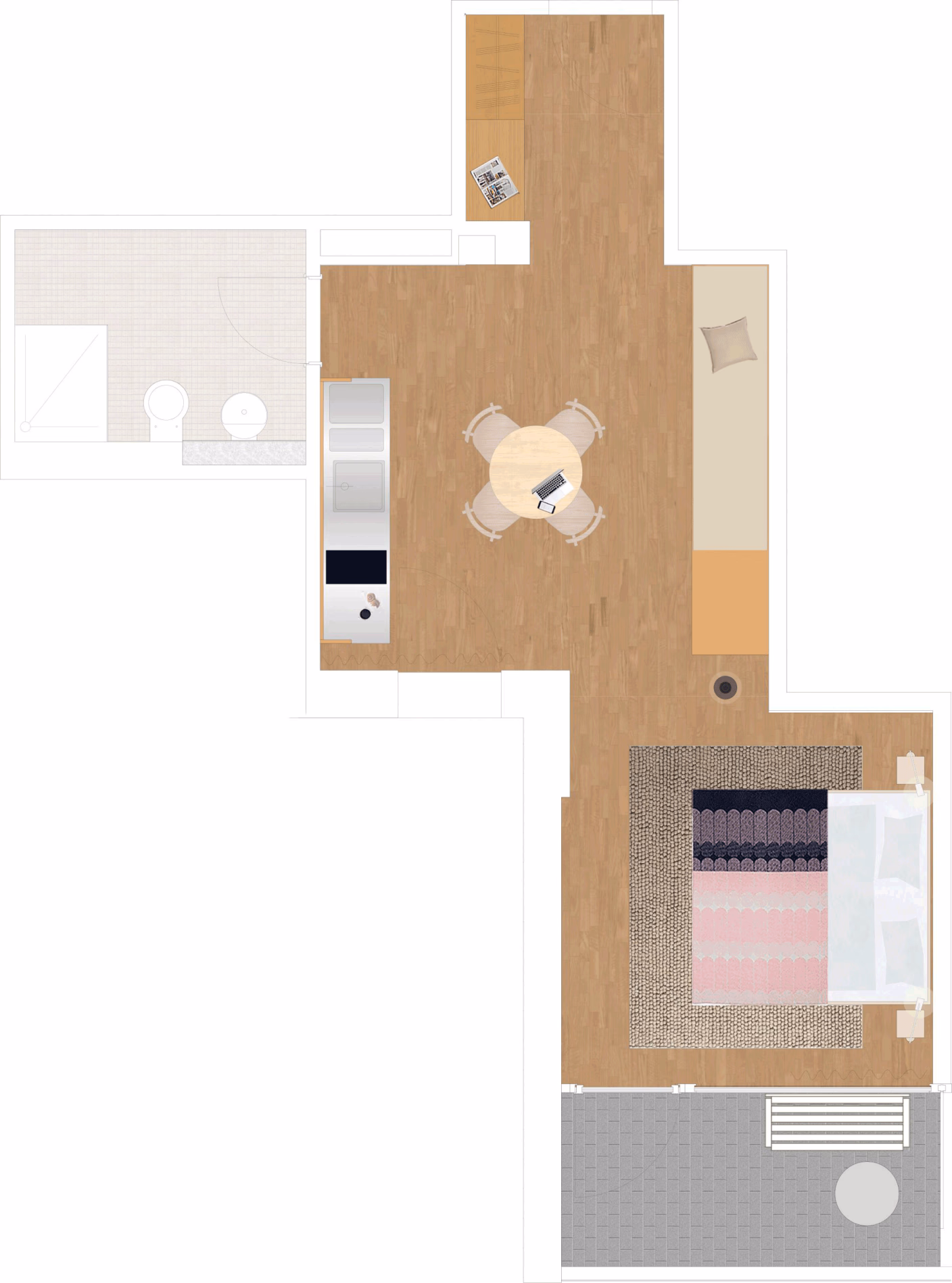 Downtown Kitchen Apartment